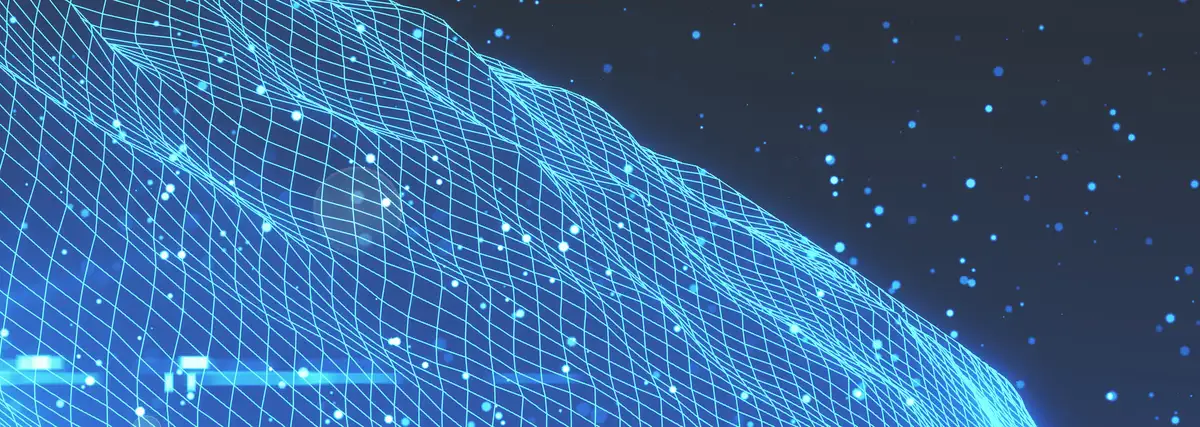 Image of the earth in a digital AI world